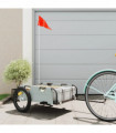 vidaXL Bike Trailer Grey Oxford Fabric and Iron