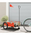 vidaXL Bike Trailer Orange and Black Oxford Fabric and Iron
