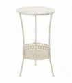 vidaXL Bistro Table Vintage Style Round Metal 40x70 cm White