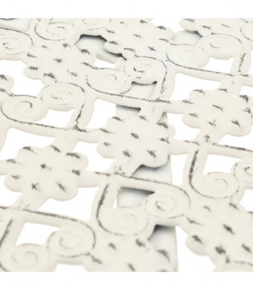 vidaXL Bistro Table Vintage Style Round Metal 40x70 cm White