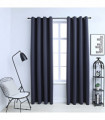 vidaXL Blackout Curtains with Metal Rings 2 pcs Anthracite 140x225 cm