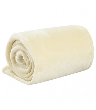 vidaXL Blanket Cream 130x170 cm Polyester