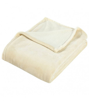 vidaXL Blanket Cream 130x170 cm Polyester