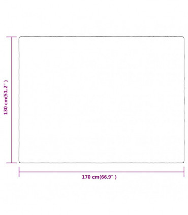 vidaXL Blanket Cream 130x170 cm Polyester