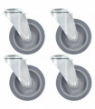 vidaXL Bolt Hole Swivel Casters 4 pcs 100 mm