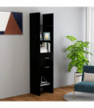 vidaXL Book Cabinet Black 40x35x180 cm Engineered Wood