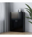 vidaXL Book Cabinet Black 82.5x30.5x115 cm Engineered Wood