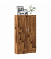 vidaXL Book Cabinet Old Wood 82.5x30.5x150 cm Engineered Wood