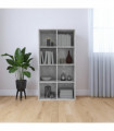 vidaXL Book Cabinet/Sideboard Concrete Grey 66x30x130 cm Engineered Wood