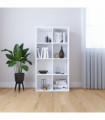 vidaXL Book Cabinet/Sideboard White 66x30x130 cm Engineered Wood