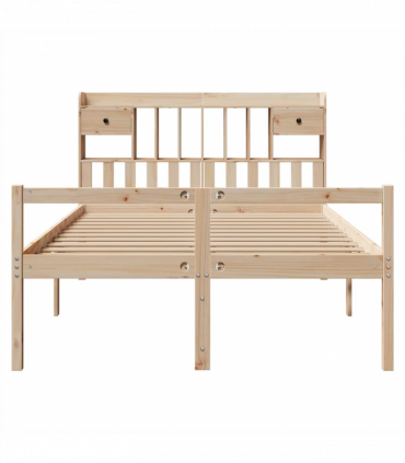 vidaXL Bookcase Bed without Mattress 140x190 cm Solid Wood Pine