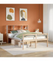 vidaXL Bookcase Bed without Mattress 140x200 cm Solid Wood Pine