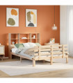 vidaXL Bookcase Bed without Mattress 150x200 cm King Size Solid Wood Pine