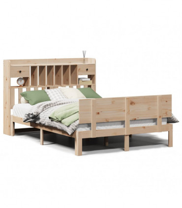 vidaXL Bookcase Bed without Mattress 160x200cm Solid Wood Pine