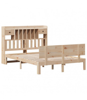 vidaXL Bookcase Bed without Mattress 160x200cm Solid Wood Pine