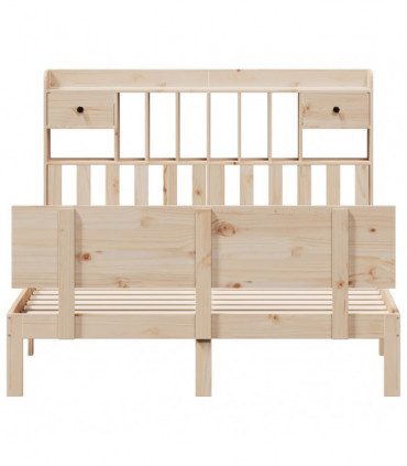 vidaXL Bookcase Bed without Mattress 160x200cm Solid Wood Pine