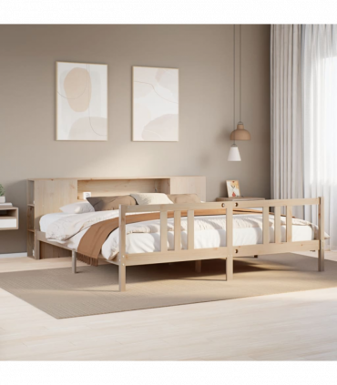 vidaXL Bookcase Bed without Mattress 180x200cm Solid Wood Pine