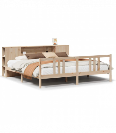 vidaXL Bookcase Bed without Mattress 180x200cm Solid Wood Pine