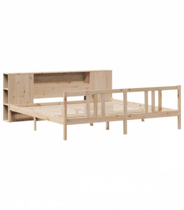 vidaXL Bookcase Bed without Mattress 180x200cm Solid Wood Pine