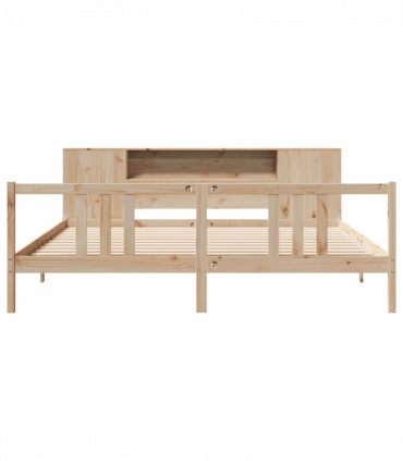 vidaXL Bookcase Bed without Mattress 180x200cm Solid Wood Pine