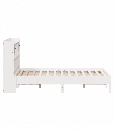 vidaXL Bookcase Bed without Mattress White 140x190 cm Solid Wood Pine
