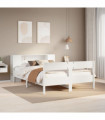 vidaXL Bookcase Bed without Mattress White 140x190cm Solid Wood Pine
