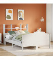 vidaXL Bookcase Bed without Mattress White 140x200cm Solid Wood Pine
