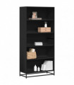 vidaXL Bookcase Black 80.5x35x170.5 cm Engineered Wood