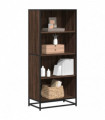 vidaXL Bookcase Brown Oak 60x35x139 cm Engineered Wood