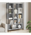 vidaXL Bookcase Grey Sonoma 102x28x172 cm Engineered Wood