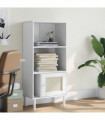 vidaXL Bookcase SENJA Rattan Look White 60x35x130 cm Solid Wood Pine