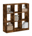vidaXL Bookcase Smoked Oak 102x32x108 cm Engineered Wood