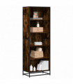 vidaXL Bookcase Smoked Oak 60x35x170.5 cm Engineered Wood