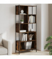 vidaXL Bookcase Smoked Oak 72x28x172 cm Engineered Wood