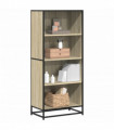 vidaXL Bookcase Sonoma Oak 60x35x139 cm Engineered Wood