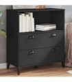 vidaXL Bookcase VIKEN Black 80x40x90 cm Engineered Wood