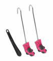 vidaXL Boot Stretchers with Shoe Horn Pink EU 34-40 Plastic