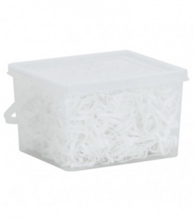 vidaXL Braiding Bands for Horse 2500 pcs White Silicone