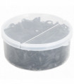 vidaXL Braiding Bands for Horse 500 pcs Black Silicone