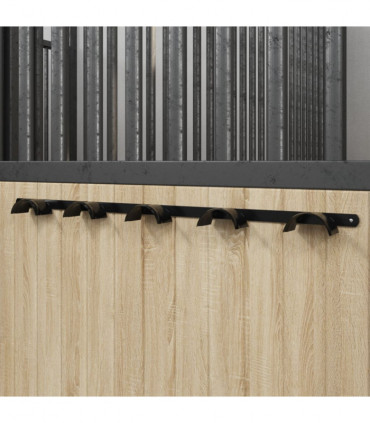 vidaXL Bridle Hanger for 5 Bridles Black Iron