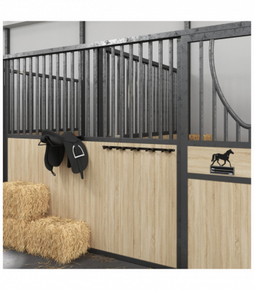 vidaXL Bridle Hanger for 5 Bridles Black Iron