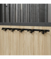 vidaXL Bridle Hanger for 5 Bridles with 5 Hooks Black Iron