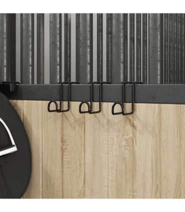 vidaXL Bridle Hangers 3 pcs Black Steel