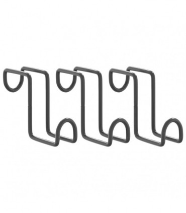 vidaXL Bridle Hangers 3 pcs Black Steel