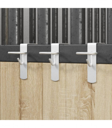 vidaXL Bucket Hooks 3 pcs Portable Silver Steel