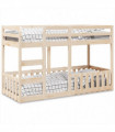 vidaXL Bunk Bed 90x190 cm Solid Wood Pine