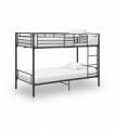 vidaXL Bunk Bed Black Metal 90x200 cm