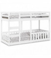 vidaXL Bunk Bed White 90x190 cm Solid Wood Pine