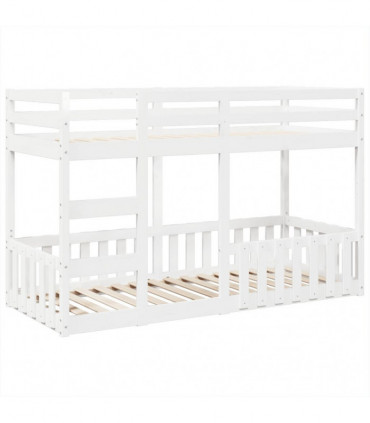 vidaXL Bunk Bed White 90x190 cm Solid Wood Pine