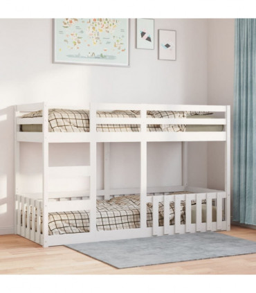 vidaXL Bunk Bed White 90x190 cm Solid Wood Pine